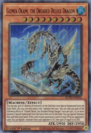 Gizmek Okami, the Dreaded Deluge Dragon (ROTD-EN032) - Rise of the Duelist 1st Edition