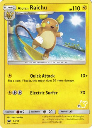 Alolan Raichu - SM65 (#25 Pikachu Stamped) SM65 -