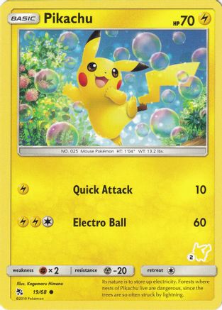 Pikachu - 19/68 (#2 Pikachu Stamped) 19 -