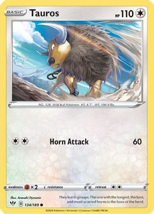 Tauros 134/189 - Reverse Holofoil