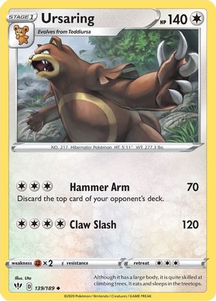 Ursaring 139/189 - Reverse Holofoil