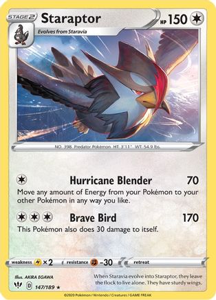 Staraptor 147/189 - Reverse Holofoil