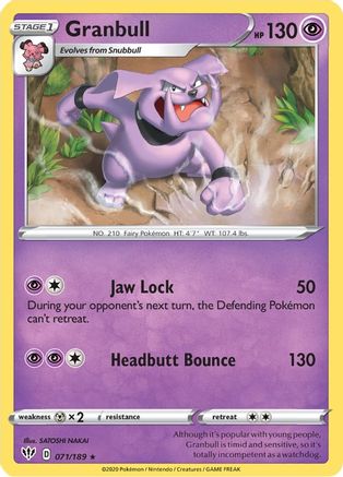 Granbull 71/189 - Reverse Holofoil