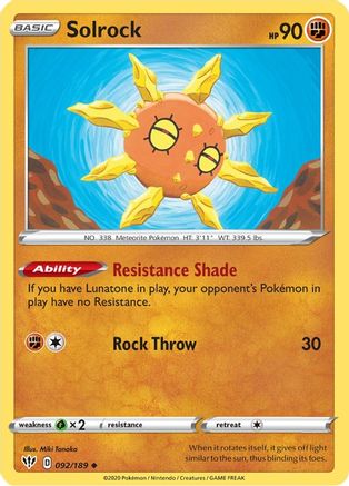 Solrock 92/189 - Reverse Holofoil