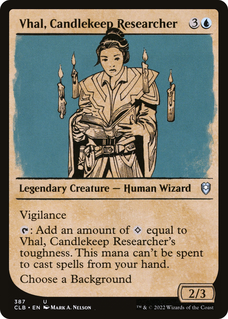 Vhal, Candlekeep Researcher (CLB-387) - : (Showcase) Foil