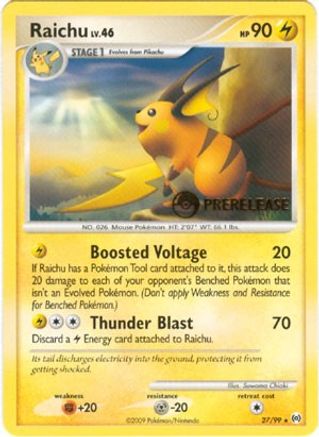 Raichu - 27/99 (Prerelease) 27 -