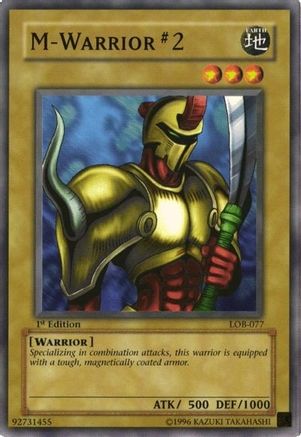 M-Warrior #2 (LOB-077) - The Legend of Blue Eyes White Dragon 1st Edition