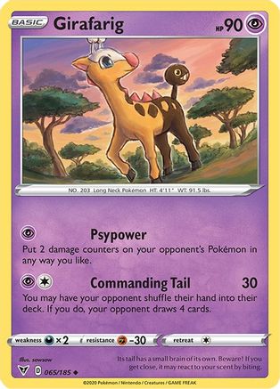 Girafarig 65/185 - Reverse Holofoil