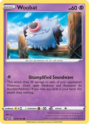 Woobat 73/185 - Reverse Holofoil