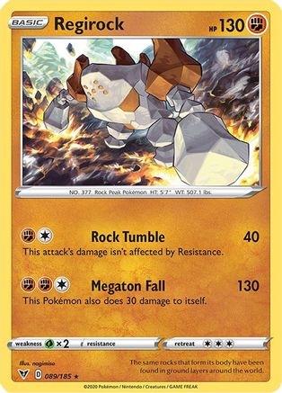 Regirock 89/185 - Reverse Holofoil