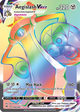 Aegislash VMAX (Secret) 190/185 - Holofoil