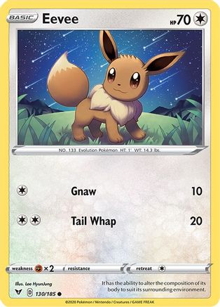 Eevee 130/185 - Reverse Holofoil