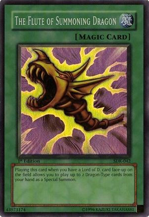 The Flute of Summoning Dragon (SDK-042) - Starter Deck: Kaiba 1st Edition