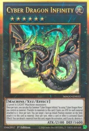 Cyber Dragon Infinity (Alternate Art) (MAGO-EN033) - Maximum Gold 1st Edition