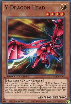 Y-Dragon Head (SBCB-EN064) - Speed Duel: Battle City Box 1st Edition