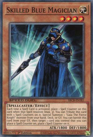 Skilled Blue Magician (SBCB-EN181) - Speed Duel: Battle City Box 1st Edition