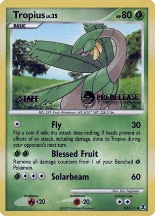 Tropius - 52/111 (Prerelease) [Staff] 52 -