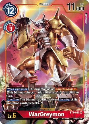 WarGreymon (Alternate Art) (BT1-025) - Release Special Booster 1.0 Foil