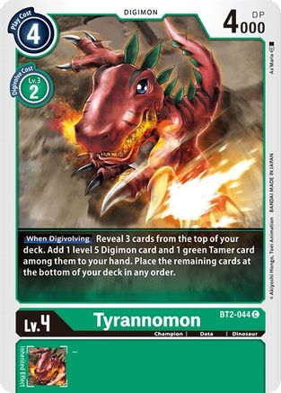 Tyrannomon - BT2-044 (BT2-044) - Release Special Booster 1.0