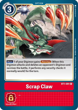 Scrap Claw (BT1-091) - Release Special Booster 1.5