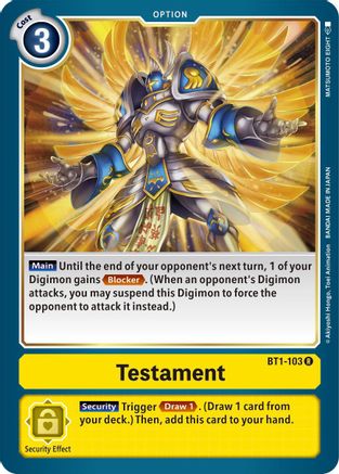 Testament (BT1-103) - Release Special Booster 1.5