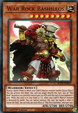 War Rock Bashileos (BLVO-EN097) - Blazing Vortex 1st Edition