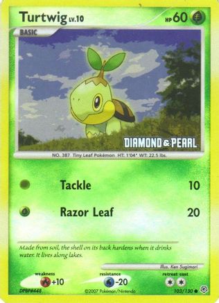 Turtwig - 103/130 [Diamond & Pearl] 103 - Reverse Holofoil