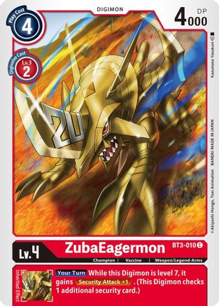 ZubaEagermon (BT3-010) - Release Special Booster 1.5