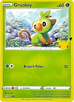 Grookey - 8/25 8/25 - Holofoil