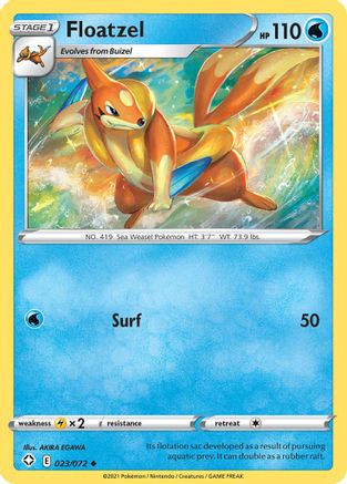 Floatzel 23/72 - Reverse Holofoil