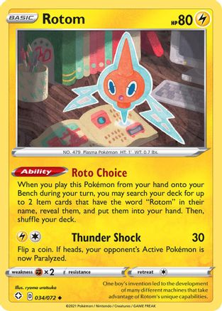 Rotom 34/72 - Reverse Holofoil