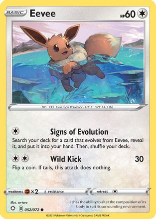 Eevee 52/72 - Reverse Holofoil