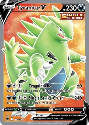 Tyranitar V (Full Art) 154/163 - Holofoil