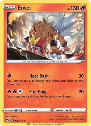 Entei 20/163 - Holofoil