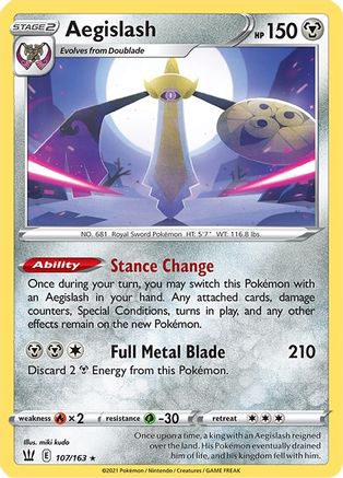 Aegislash (107) 107/163 - Reverse Holofoil