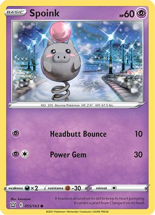 Spoink 55/163 - Reverse Holofoil