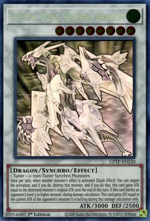 Crystal Wing Synchro Dragon (Ghost Rare) (GFTP-EN130) - Ghosts From the Past 1st Edition