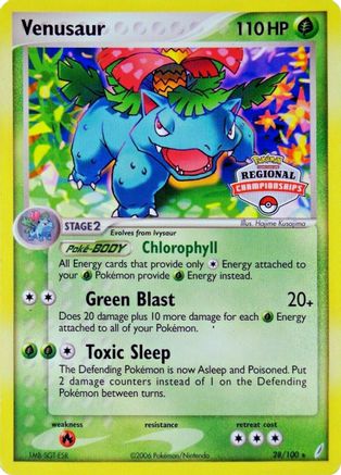 Venusaur - 28/100 (Regional Championships) 28 -