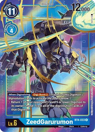 ZeedGarurumon (Alternate Art) (BT4-033) - Great Legend Foil