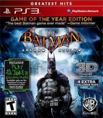 Batman: Arkham Asylum [Game of the Year Greatest Hits]  - PS3 (Loose)