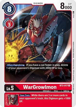 WarGrowlmon - BT2-017 (Official Tournament Pack Vol.2) (BT2-017) - Release Special Booster 1.0