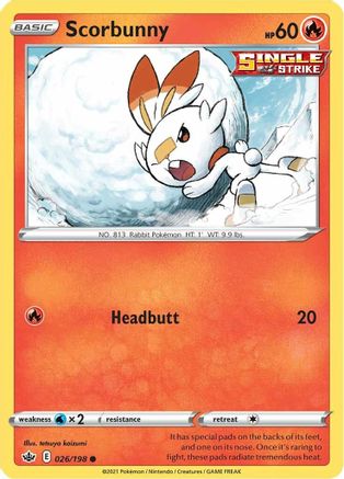 Scorbunny 26/198 - Reverse Holofoil