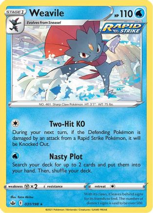 Weavile 31/198 - Reverse Holofoil