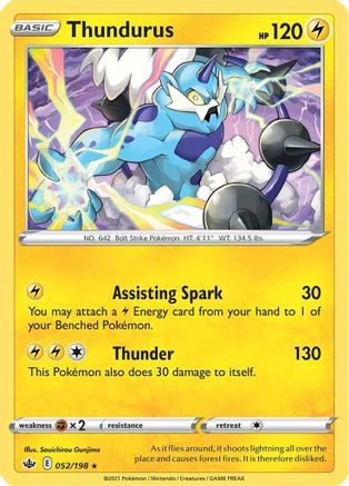 Thundurus 52/198 - Reverse Holofoil