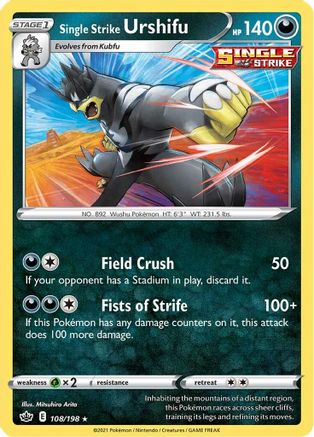 Single Strike Urshifu 108/198 - Reverse Holofoil