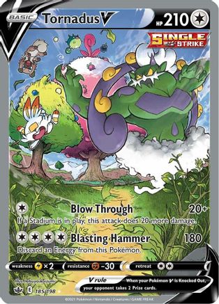 Tornadus V (Alternate Full Art) 185/198 - Holofoil