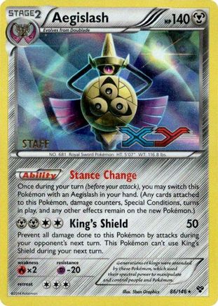 Aegislash - 86/146 (Prerelease) [Staff] 86 - Holofoil