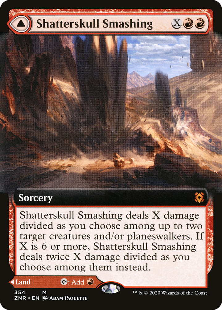 Shatterskull Smashing // Shatterskull, the Hammer Pass (ZNR-354) - : (Extended Art) Foil