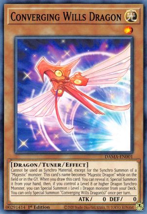 Converging Wills Dragon (DAMA-EN001) - Dawn of Majesty 1st Edition