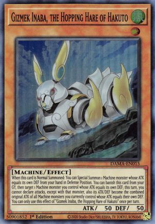 Gizmek Inaba, the Hopping Hare of Hakuto (DAMA-EN015) - Dawn of Majesty 1st Edition